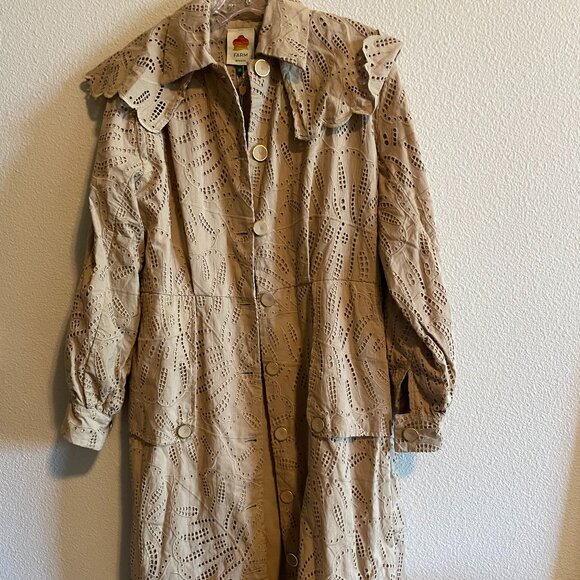 NWT Farm Rio brown laise trench coat - Picture 1 of 11